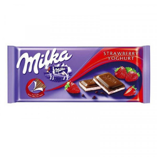MILKA TABLET ÇİLEK - YOĞURT 22*100GR