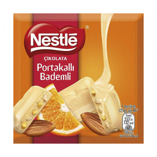 NESTLE Tablet Beyaz Portakal Badem Kare24(6x60g)TR
