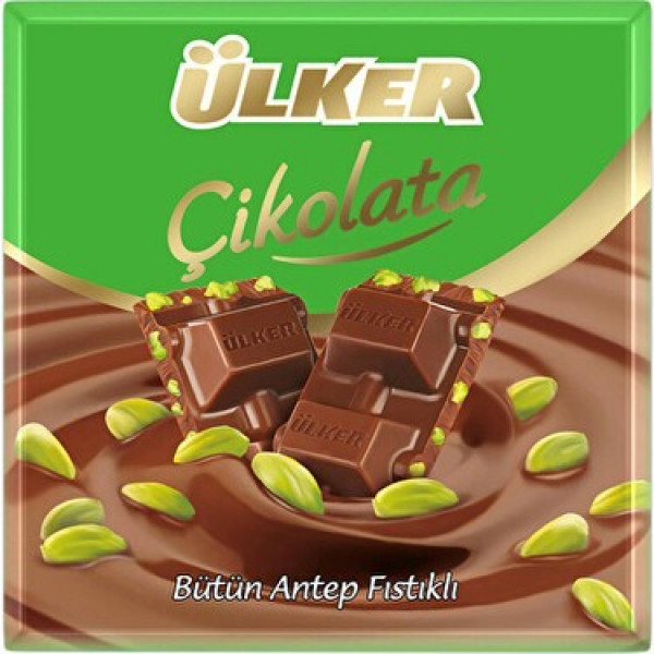 ÜLKER ÇİKOLATA  A.FISTIK KARE 65Gx6x6